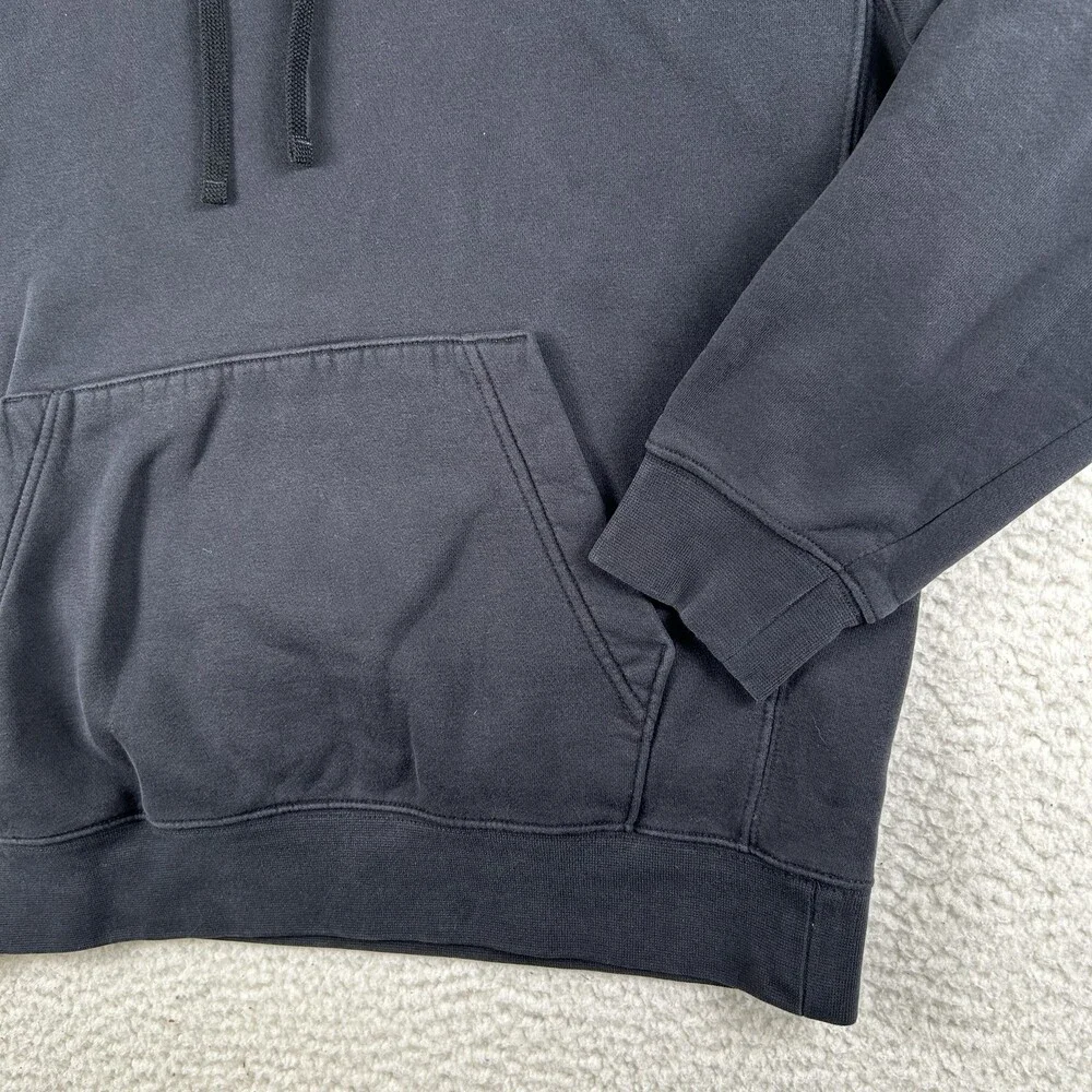 Nike Hoodie Mens Small Black Club Fleece Pullover Sweatshirt Swoosh Logo